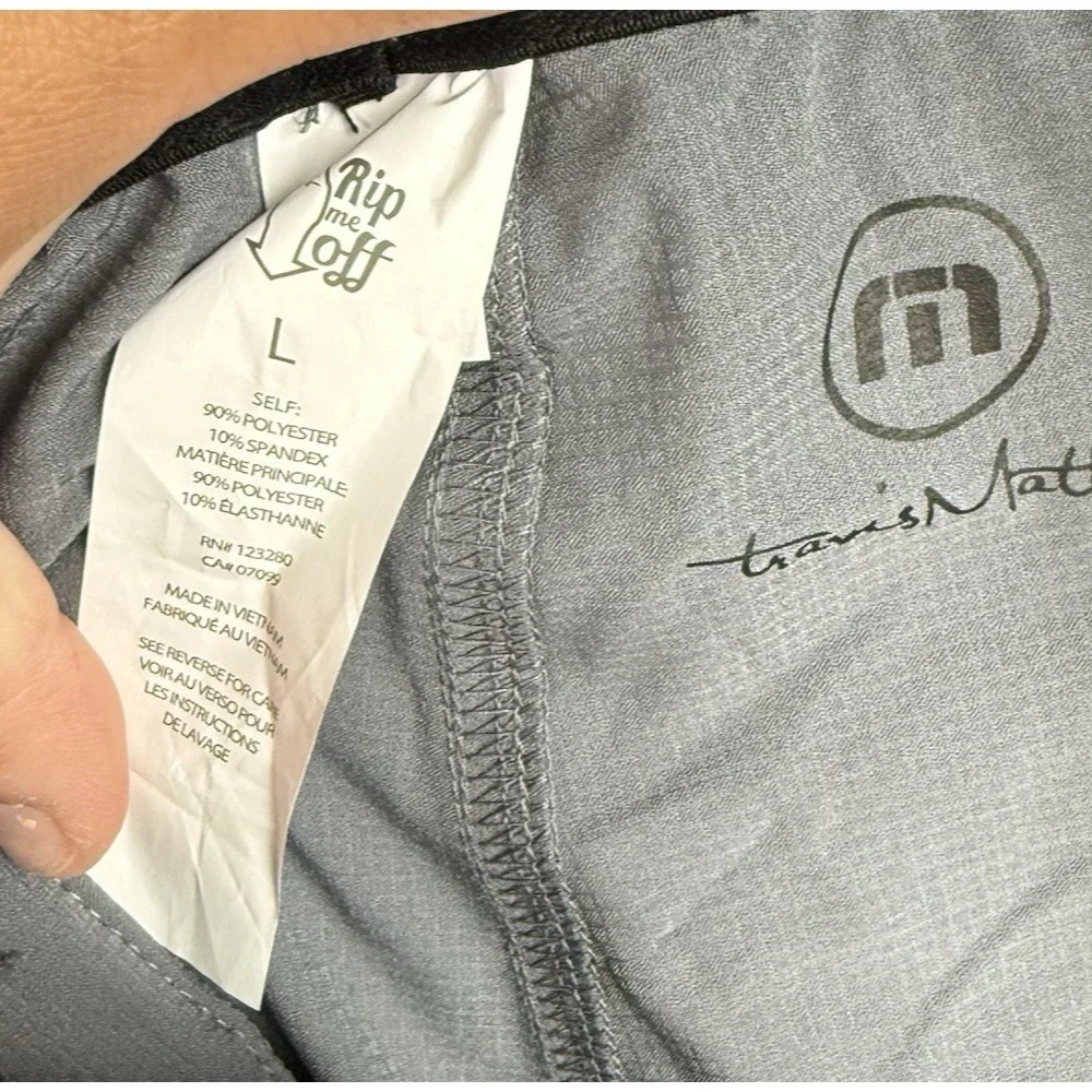 Travis Mathew Travel Pant 2.0 Mens L Gray Performance Stretch Golf NWT